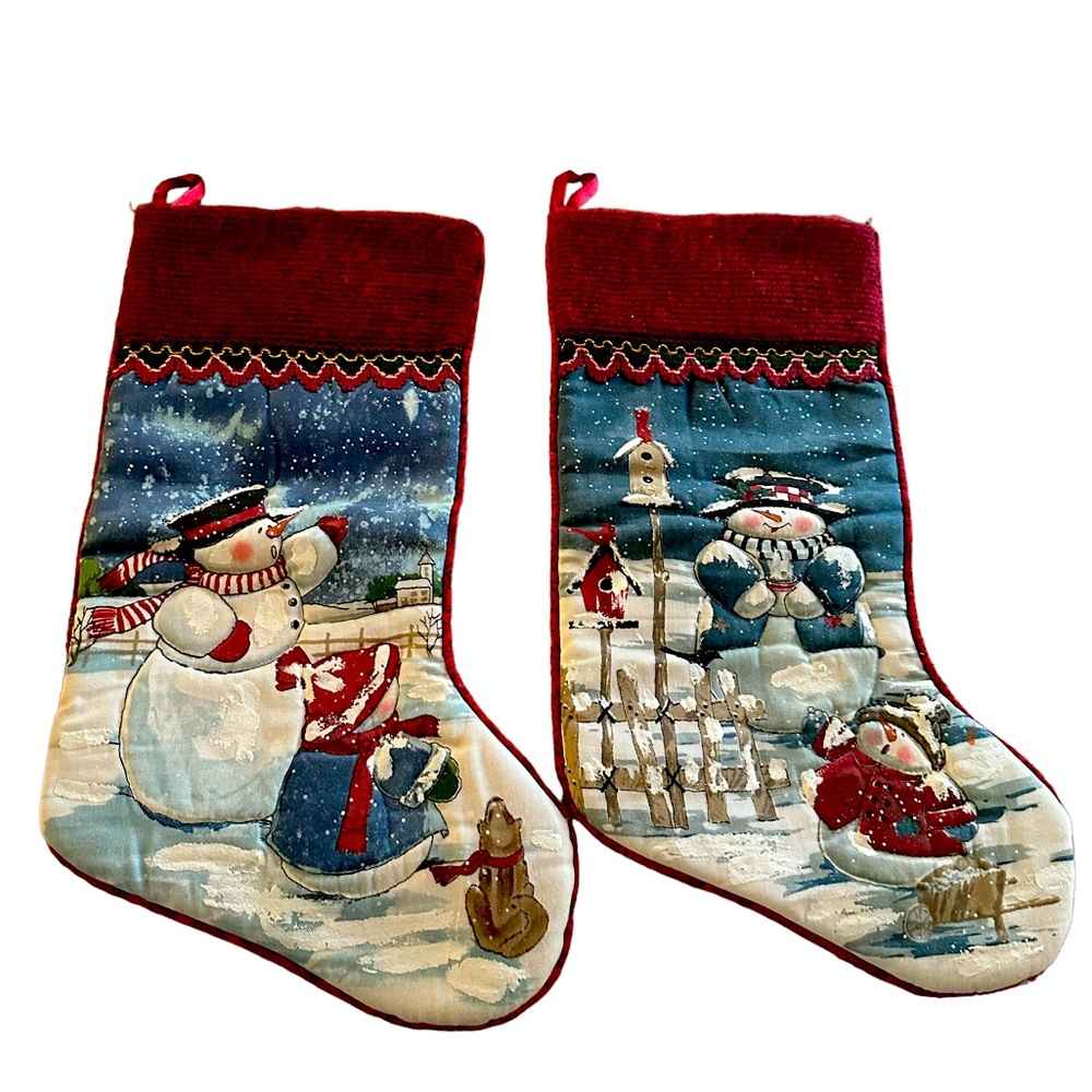 Snowman Christmas stockings